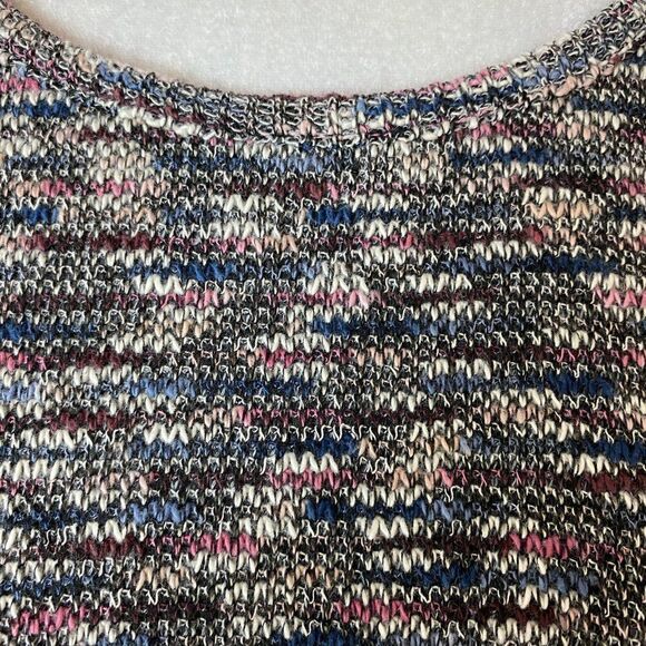 Madewell Womens Sweater XXL Puff Sleeve Marled Knit Gray Multicolored Cropped - Picture 5 of 12